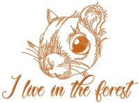 I live in the forest free machine embroidery design