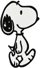 Snoopy walking embroidery design