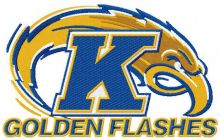 Golden Flashes logo embroidery design