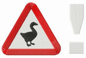 Untitled Goose Game logo embroidery design