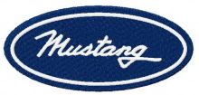 Mustang logo embroidery design