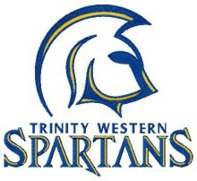 Trinity Western Spartans logo embroidery design