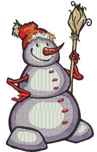 Happy snowman 5 embroidery design