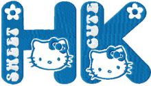 Hello Kitty Sweet Cute embroidery design