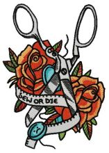 Sew or Die embroidery design