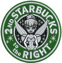 2nd Starbucks to the right embroidery design
