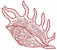 Sea shell 10 embroidery design