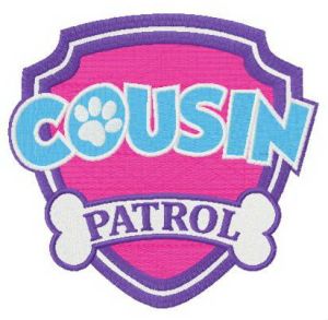 Cousin Patrol embroidery design