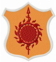 Martell shield from Game of Thrones embroidery design