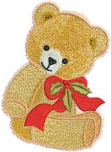 Teddy bear Christmas gift 2 embroidery design