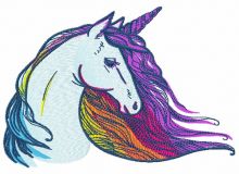 Mythical Majesty unicorn embroidery design