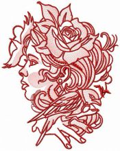 Heavy thoughts embroidery design