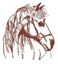 Romantic horse 9 embroidery design