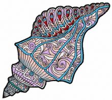 Mosaic sea shell 3 embroidery design