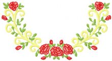 Roses embroidery design