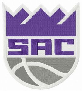 Sacramento Kings alternative logo embroidery design