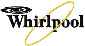 Whirpool logo embroidery design