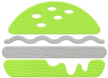 Hamburger symbol embroidery design