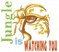 Jungle is watching you free embroidery design