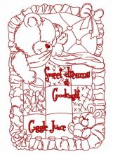 Sweet dreams and good night 2 embroidery design