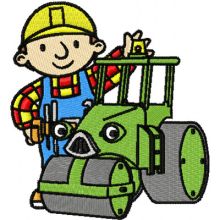 Bob the Builder with tractor embroidery design