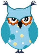 Angry owl embroidery design