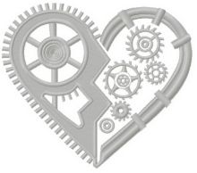 Mechanical heart 2 embroidery design