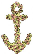 Floral anchor 2 embroidery design