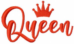 Queen crown embroidery design