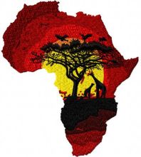 Africa 2 embroidery design