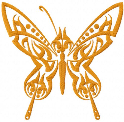 Tribal Butterfly free machine embroidery design