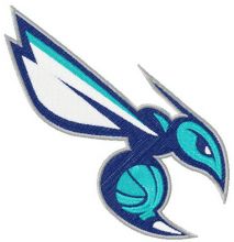 Charlotte Hornets alternative logo embroidery design