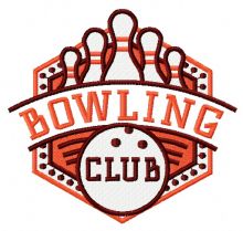 Bowling club 2 embroidery design