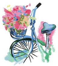 Dreaming about summer bike trip embroidery design