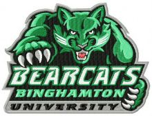 Binghamton Bearcats logo embroidery design