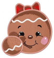 Gingerbread girl 5 embroidery design