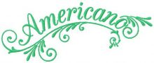 Americano embroidery design