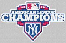 American League Champions New York Yankees logo embroidery design
