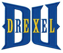Drexel Dragons logo 3 embroidery design