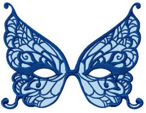 Butterfly mask embroidery design