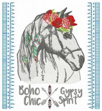 Romantic horse 7 embroidery design