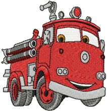 Red Fire Truck embroidery design