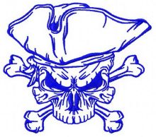 Jolly Roger 3 embroidery design