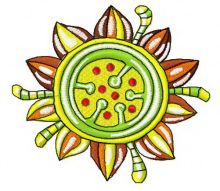 Strange sunflower 2 embroidery design
