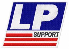 LP Support logo embroidery design