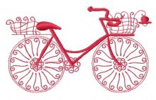 Bicycle 6 embroidery design