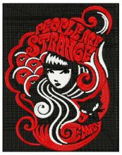 Emily the Strange embroidery design