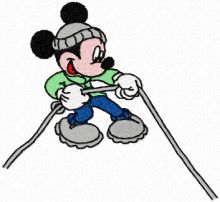 Mickey Climber embroidery design