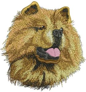 Chow Chow Dog embroidery design
