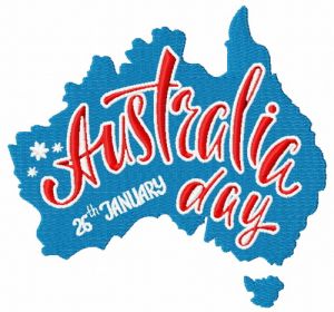 Australian Day 4 embroidery design